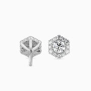 Round Diamonds Halo Studs Earring