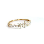 Fancy Shape Diamonds Leaf Style Bangle