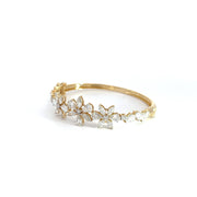 Fancy Shape Diamonds Leaf Style Bangle