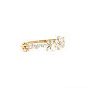 Fancy Shape Diamonds Leaf Style Bangle