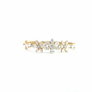 Fancy Shape Diamonds Leaf Style Bangle