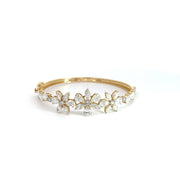 Fancy Shape Diamonds Leaf Style Bangle