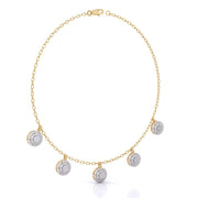 Round-Laced Diamond Necklace