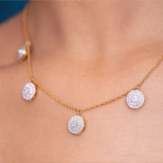 Round-Laced Diamond Necklace