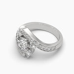 Round & Pear Cut Diamond Ring
