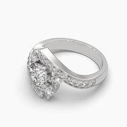 Round & Pear Cut Diamond Ring