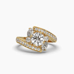 Round & Pear Cut Diamond Ring