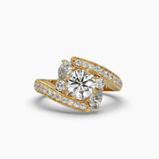 Round & Pear Cut Diamond Ring