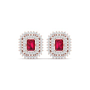 Sangria Diamond Studs