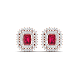 Sangria Diamond Studs