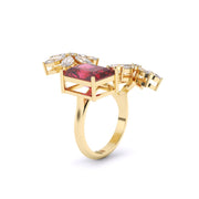 Fiery Cocktail Diamond Ring