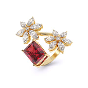 Fiery Cocktail Diamond Ring