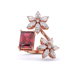 Fiery Cocktail Diamond Ring