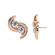 S-Shaped Diamond Earrings