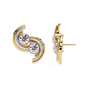 S-Shaped Diamond Earrings