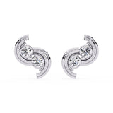 S-Shaped Diamond Earrings