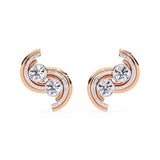 S-Shaped Diamond Earrings