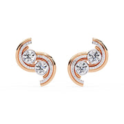 S-Shaped Diamond Earrings