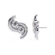 S-Shaped Diamond Earrings