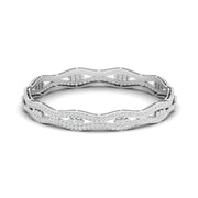 Grid Pattern Lab Grown Diamond Bangle