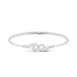 Sculpted Wave Diamond Bracelet