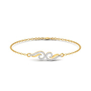 Sculpted Wave Diamond Bracelet