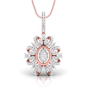 Shimmering Blossom Multi Shapes Lab Grown Diamond Pendant