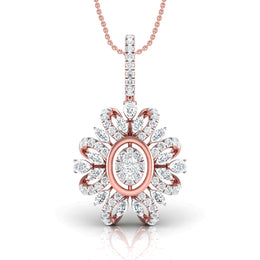 Shimmering Blossom Multi Shapes Lab Grown Diamond Pendant