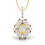 Shimmering Blossom Multi Shapes Lab Grown Diamond Pendant
