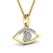 Solid Gold Evil Eye Gold Pendant