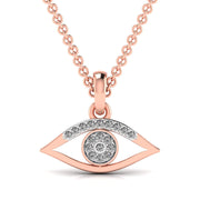 Solid Gold Evil Eye Gold Pendant