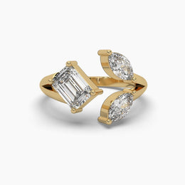 Solitaire Diamond Dual Delights Ring