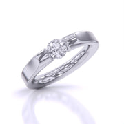 Sleek Solitaire Diamond Ring