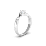 Solitaire Diamond Ring in Two-Tone