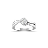 Solitaire Diamond Ring in Two-Tone