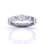 Sleek Solitaire Diamond Ring