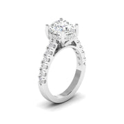 3 Carat Solitaire Diamond Pavé Ring