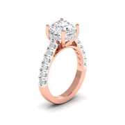 3 Carat Solitaire Diamond Pavé Ring
