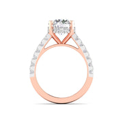 3 Carat Solitaire Diamond Pavé Ring