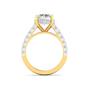 3 Carat Solitaire Diamond Pavé Ring