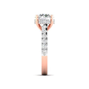 3 Carat Solitaire Diamond Pavé Ring