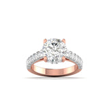 3 Carat Solitaire Diamond Pavé Ring