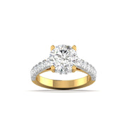 3 Carat Solitaire Diamond Pavé Ring