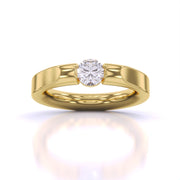 Sleek Solitaire Diamond Ring