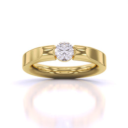 Sleek Solitaire Diamond Ring