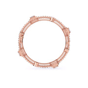 Geometric Diamond Gold Bangle