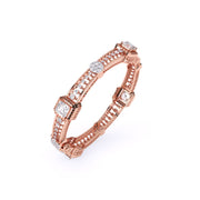 Geometric Diamond Gold Bangle