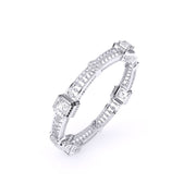 Geometric Diamond Gold Bangle