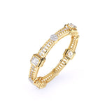 Geometric Diamond Gold Bangle