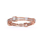 Geometric Diamond Gold Bangle
